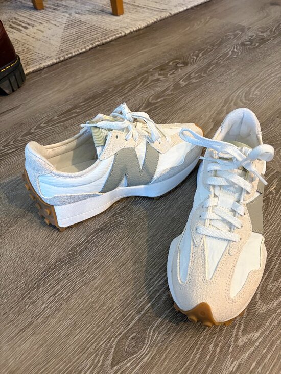 New Balance Shoes - New Balance 327 Cream White Sneakers Size 9 Women NWOT Suede Neutral Aesthetic